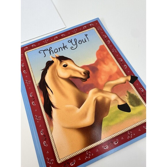 Birthday Express THANK YOU Cards & Envelopes Party Horse Power Equestrian USA 17 - Picture 2 of 6